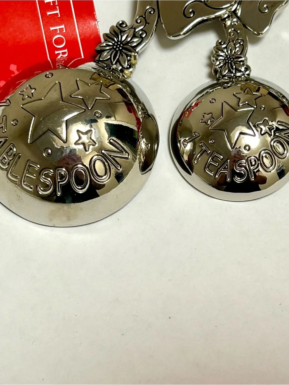 Ganz Measuring Spoon Set 4 Piece Angels with Wreaths Believe Peace Love Joy